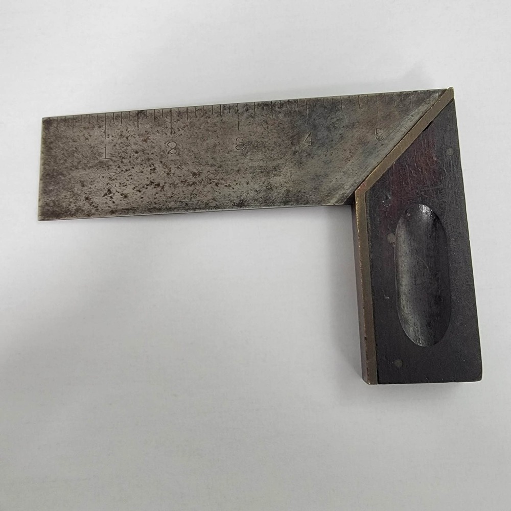 Stanley Sweetheart SW Logo Made In USA Try Square Rosewood Handle 6" Vintage